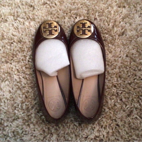 Tory Burch Burgundy Flats Size 8M - Picture 2 of 5